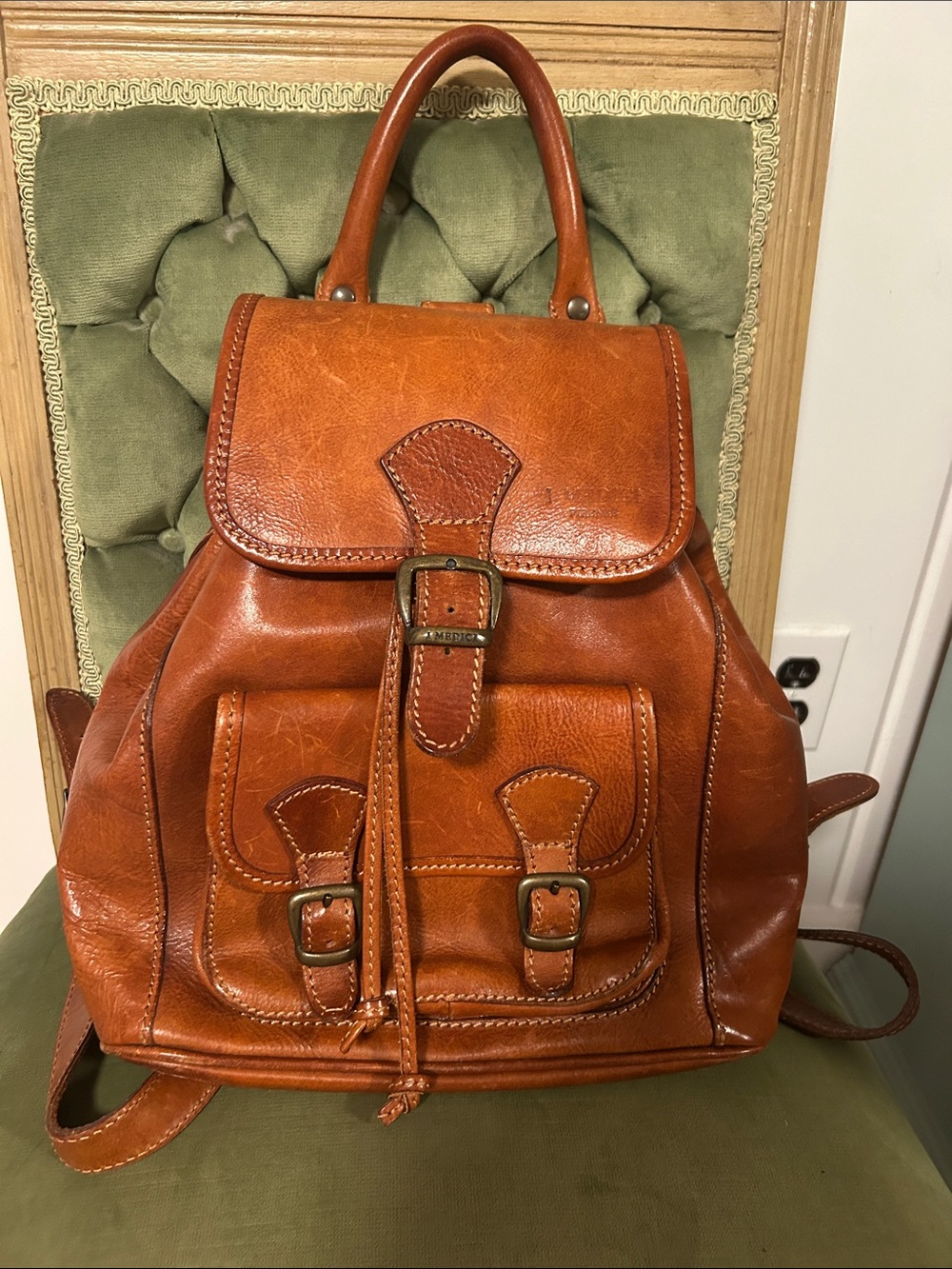 Italian Vintage Leather Backpack